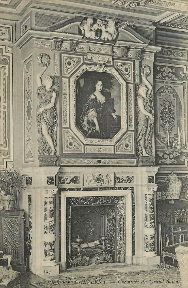 Château de CHEVERNY — Cheminée du Grand Salon — Nef Chot - Recto