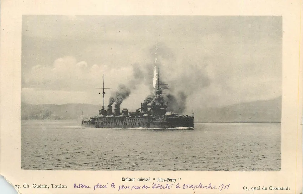 Croiseur cuirassé "Jules-Ferry" — Toulon — Ch. Guérin, n°77 - Recto