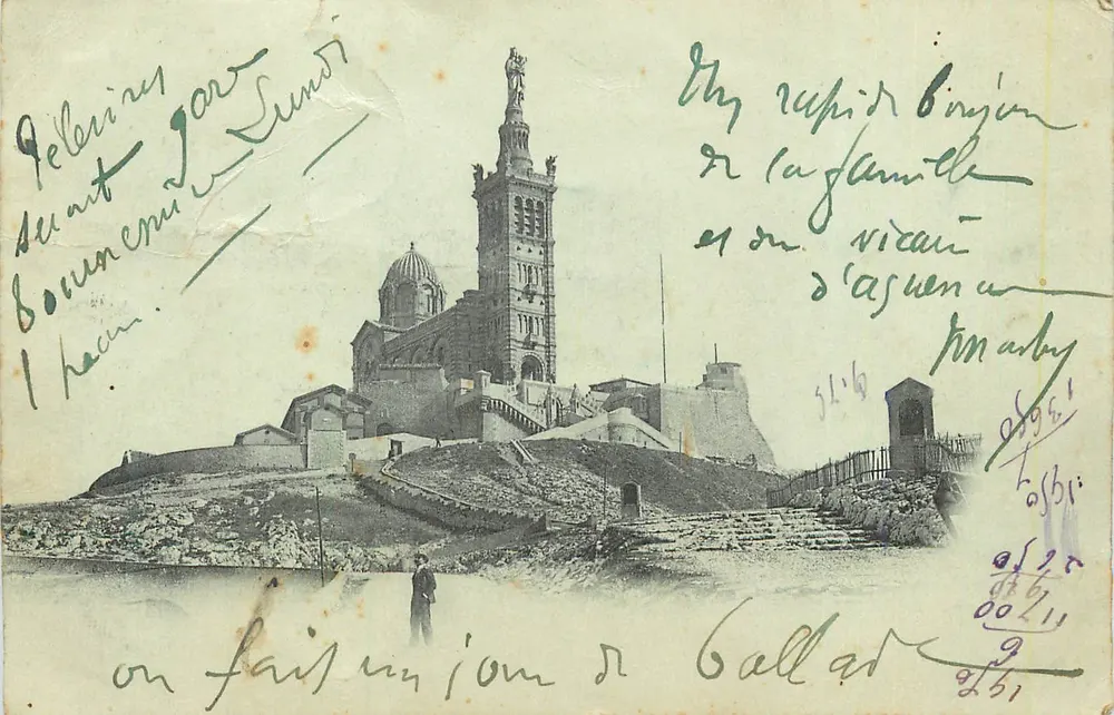 Béziers — Igreja Nossa Senhora da Garoupe — carta postal antiga - Frente