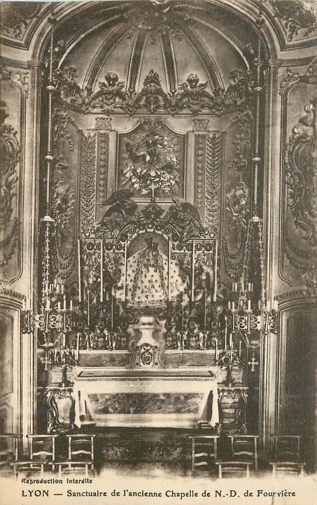 Heiligtum der alten Kapelle N.-D. de Fourvière — Lyon — Nachahmung verboten - Vorderseite