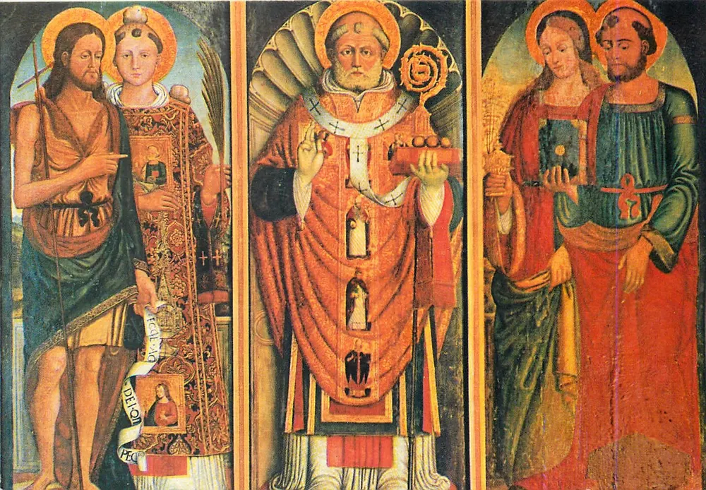 Triptico de los Dominicos — convento de Dubrovnik, siglo XIV — editor turistkomerc-zagreb, n° 004 - Anverso