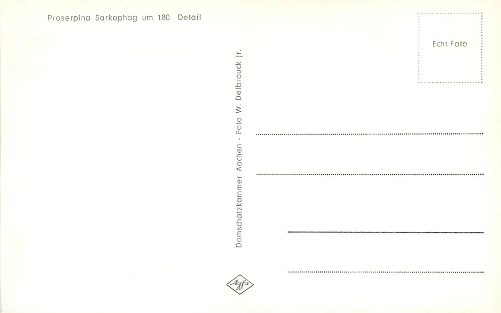 Proserpina Sarcófago um 180 — detalhe — Domschatzkammer Aachen - Verso