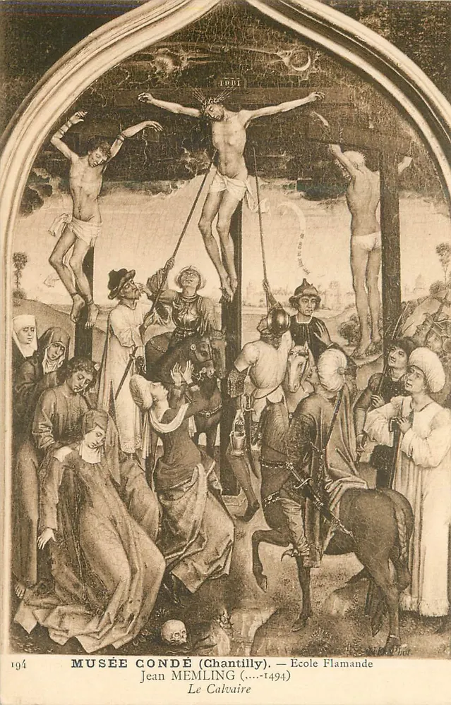 Der Calvarienberg — Museum Condé (Chantilly) — Schule der Flamen, Jean Memling (.....1494) - Vorderseite
