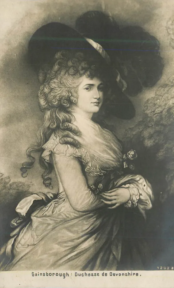Gainsborough: Duquesa de Devonshire — série 1202 — editor não identificado - Frente