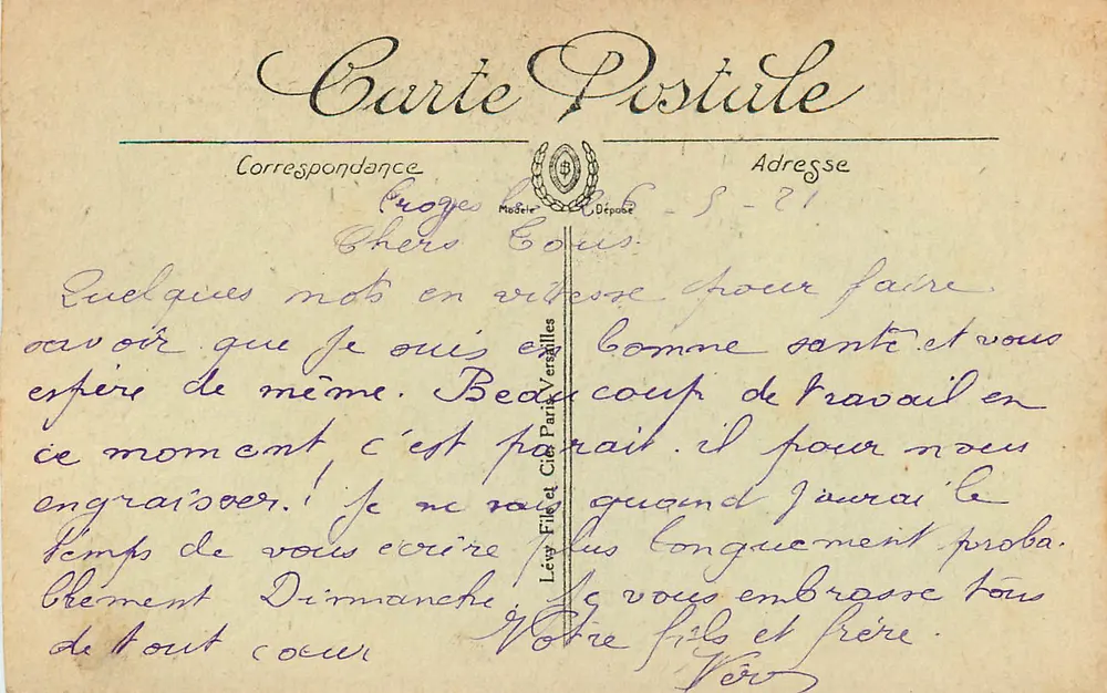 Troyes — A Igreja de São Urbano — Editor Lévy Frères, n° 33 - Verso