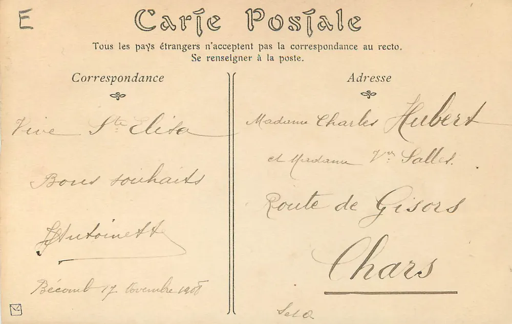 La Cruche cassée — détail — ND Phot, n° 2143 - Verso