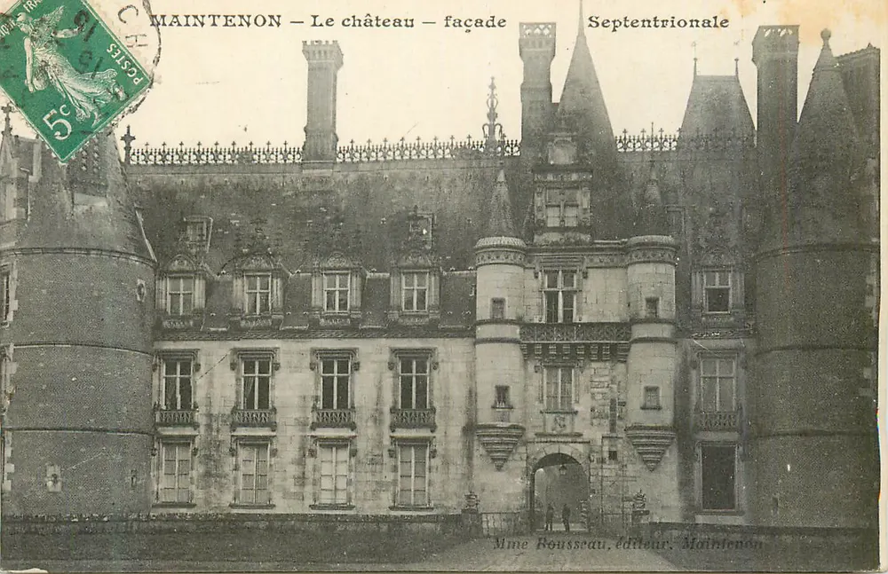 Maintenon — O castelo — fachada Setentrional — Editor Rousseau, Maintenon - Frente