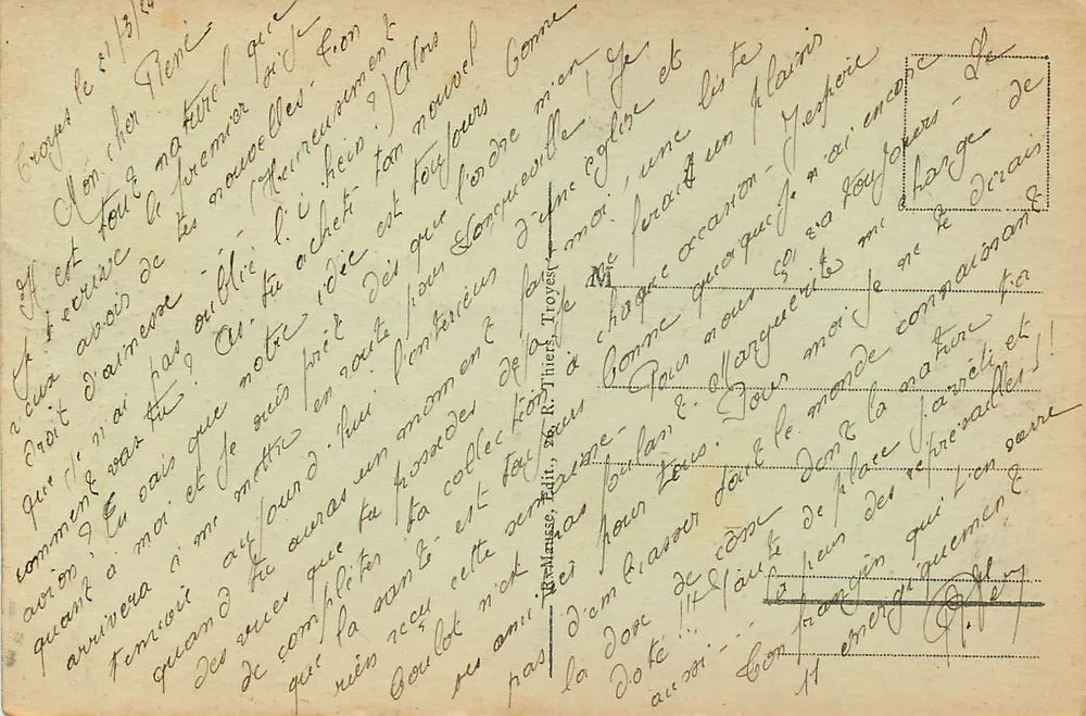 Interior de Saint-Pantaléon — Troyes — Cliché T. G. - R. Mausse, editor - Verso