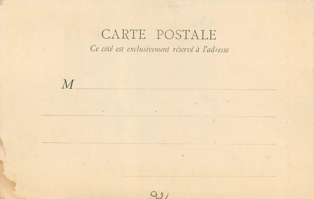 Der Bois de Boulogne im Herbst — Zum Pavillon Royal — B. E., Paris, n°6 - Rückseite