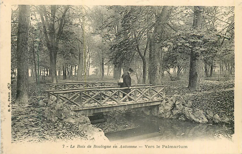 Le Bois de Boulogne en Automne — Vers le Palmarium — B. F., Paris - Recto
