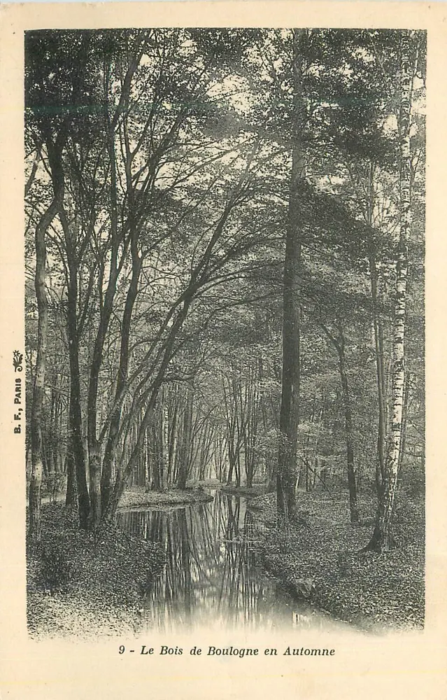 O Bois de Boulogne no Outono — B. F., Paris, n°9 - Frente