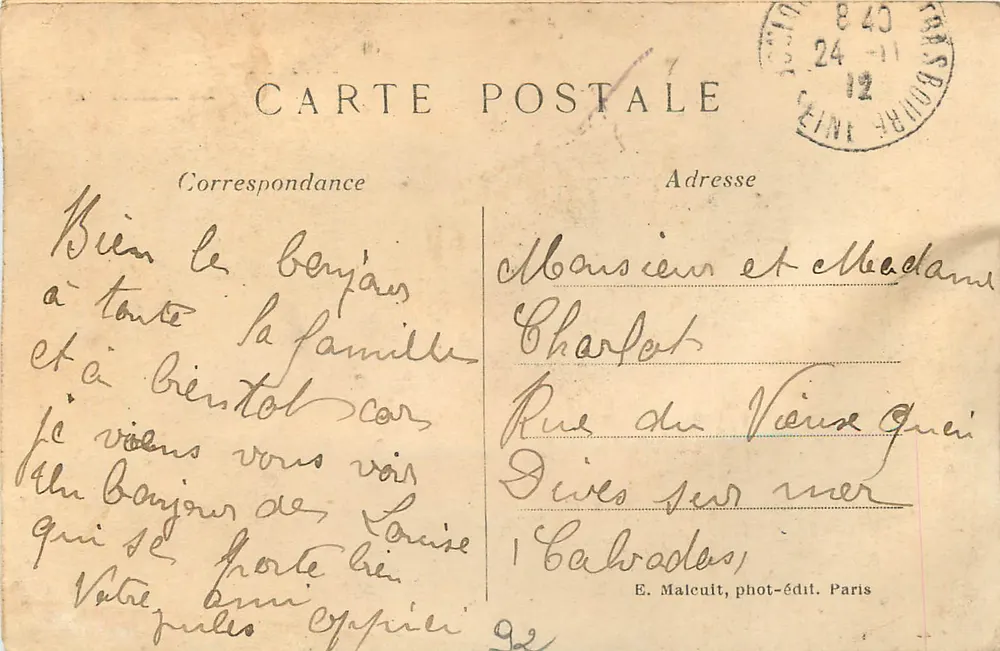 Boulogne-sur-Seine — La Mairie — Éditeur E.M. n° 947 - Verso