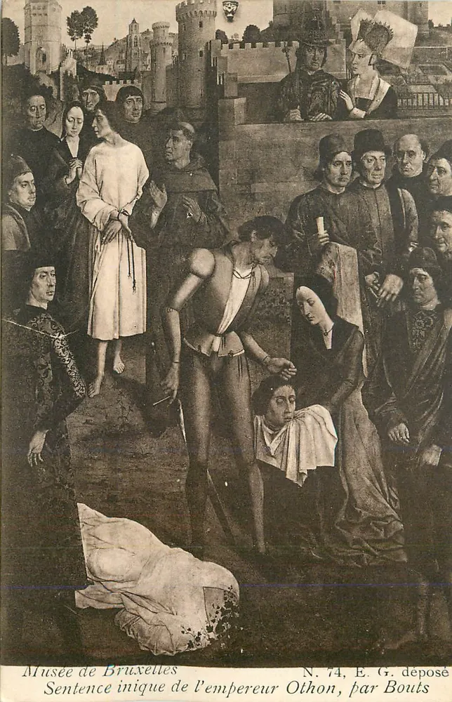 Unfaire Urteilsverkündigung des Kaisers Otto — Museum von Brüssel — Nr. 74, E. G. abgegeben — von Bout - Vorderseite
