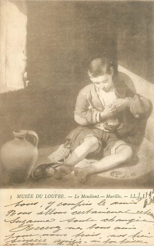 O Mendigo — Murillo — Museu do Louvre — LL. B.M. - Frente