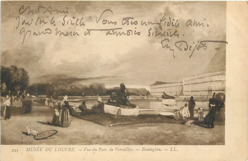 Vue du Parc de Versailles — Bonington — LL. - Recto