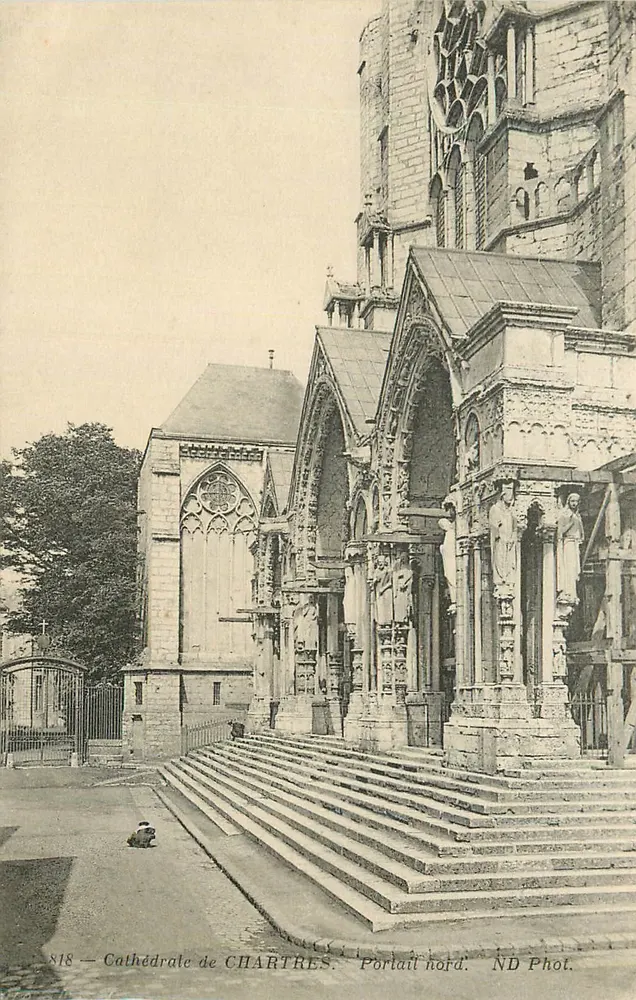 Catedral de Chartres — Portal norte — ND Fot. n° 818 - Frente