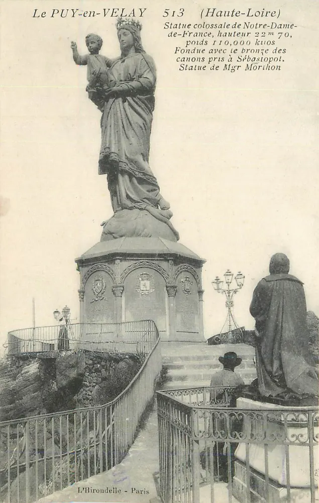 Le PUY-en-VELAY — Kolossale Statue der Notre-Dame-de-France — L'Érondelle - Paris - Vorderseite