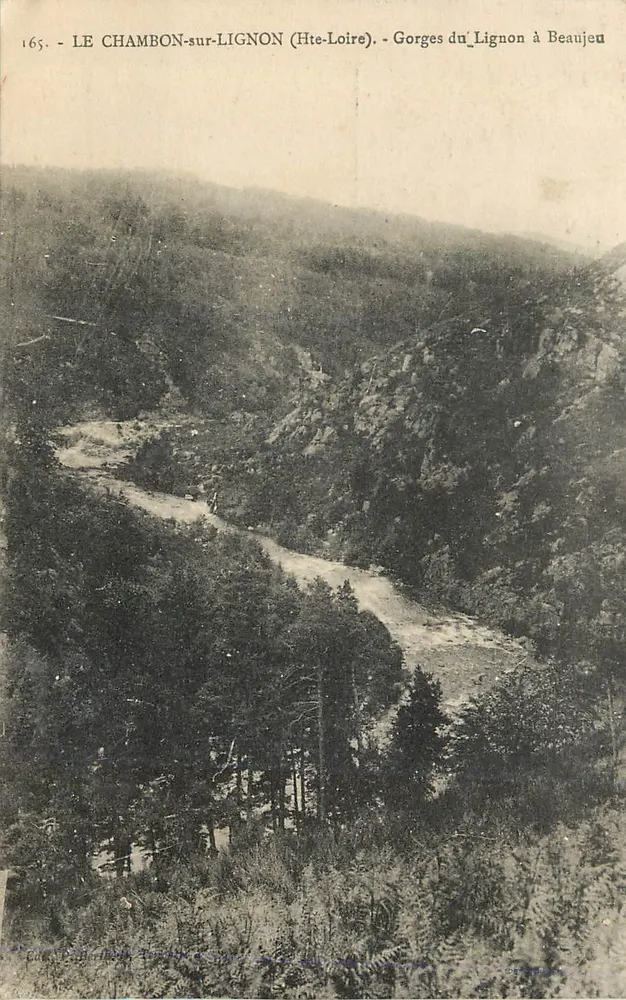 Gorges du Lignon in Beaujen — Le Chambon-sur-Lignon (Haute-Loire) — Nr. 165 - Vorderseite