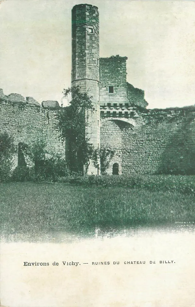Ruínas do castelo de Billy — Environs de Vichy — Staerck's Paris - Frente