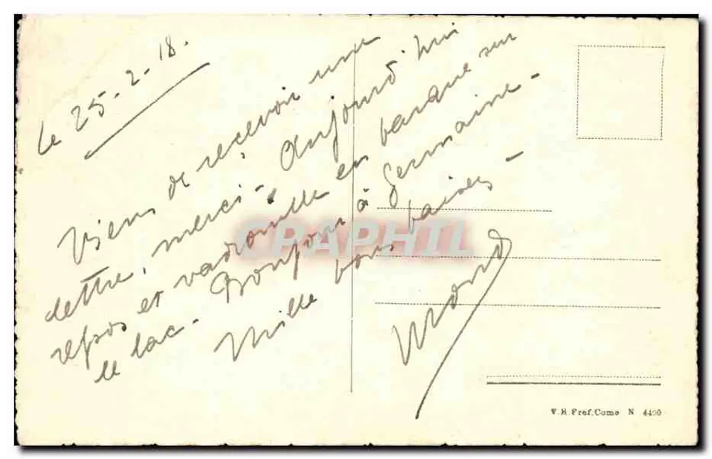 Lago di Garda - Gardone Riviera - Panorama — V.R. Prof. Como N 4400 - Verso