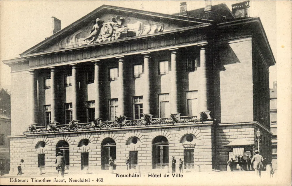 Neuchâtel - Hotel de Ville — editor Timothée Jacot, n° 469 - Frente
