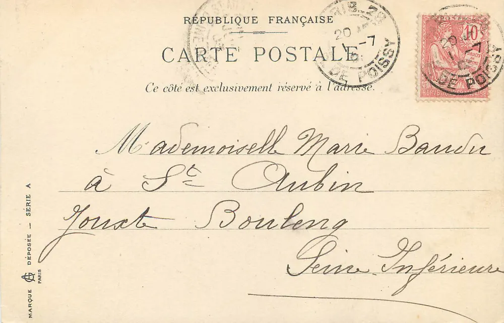 Verpailles - Petit Trianon - La Maison du Seigneur — Hébelle, Série A N°2 - Verso