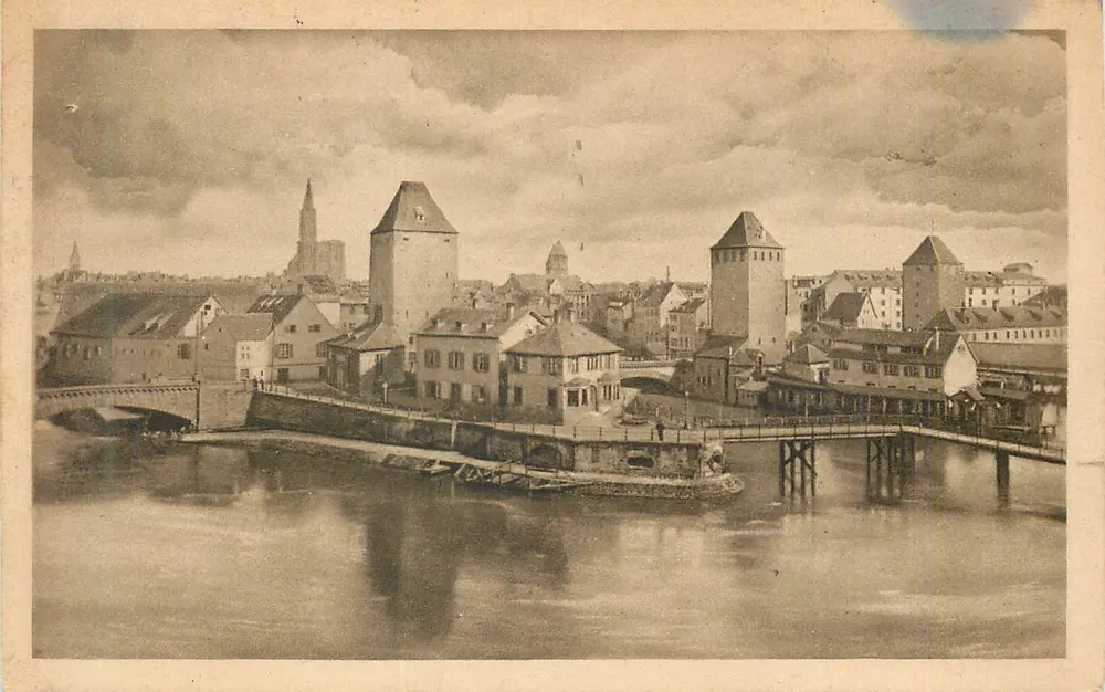 Estrasburgo, Pontes Cobertas — Estrasburgo i.E., Gedeckte Brücken — Félix Lüb, Editor — Estrasburgo - Frente