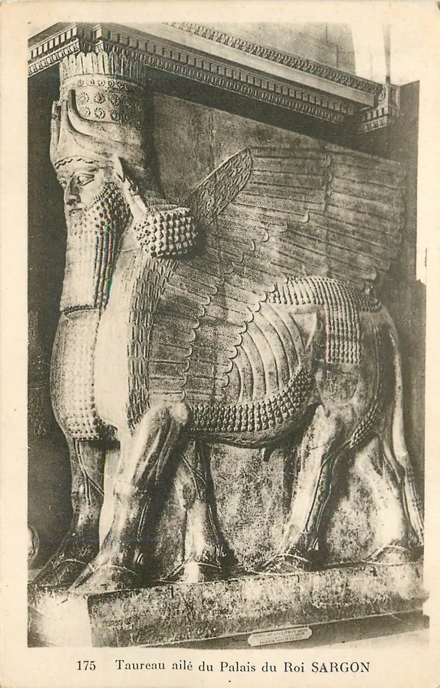 Touro alado do Palácio do Rei SARGON — Série 175 — Aux Musées d'Europe, Paris - Frente