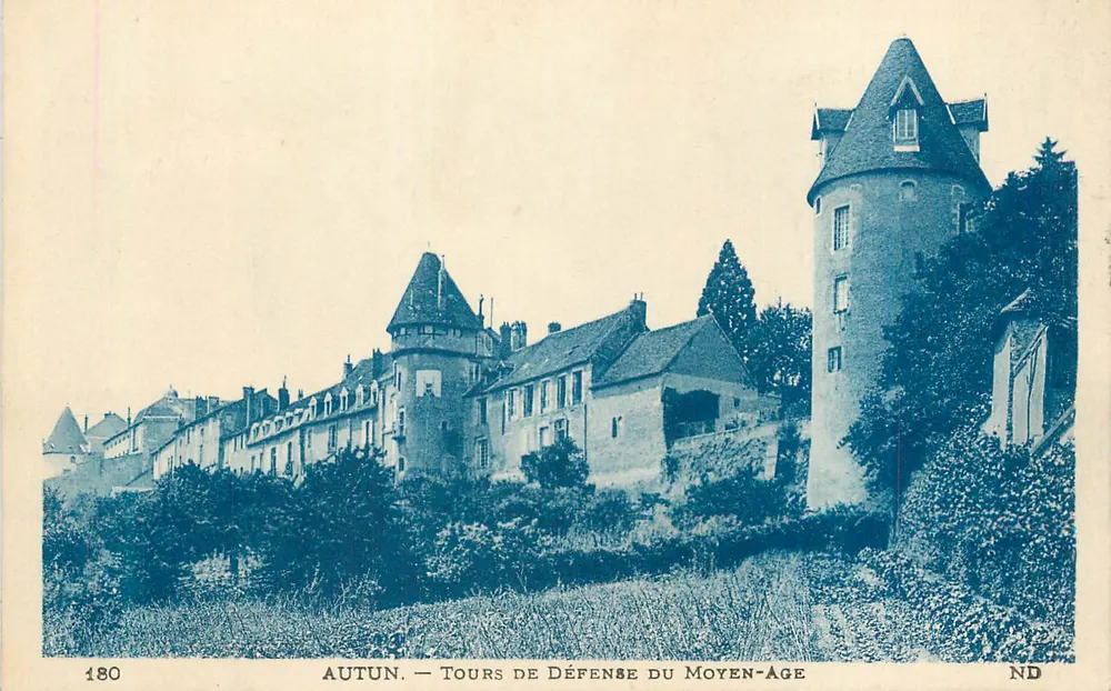 Autun — Tours de Défense du Moyen-Âge — Imp. Letrallier, Paris - Recto