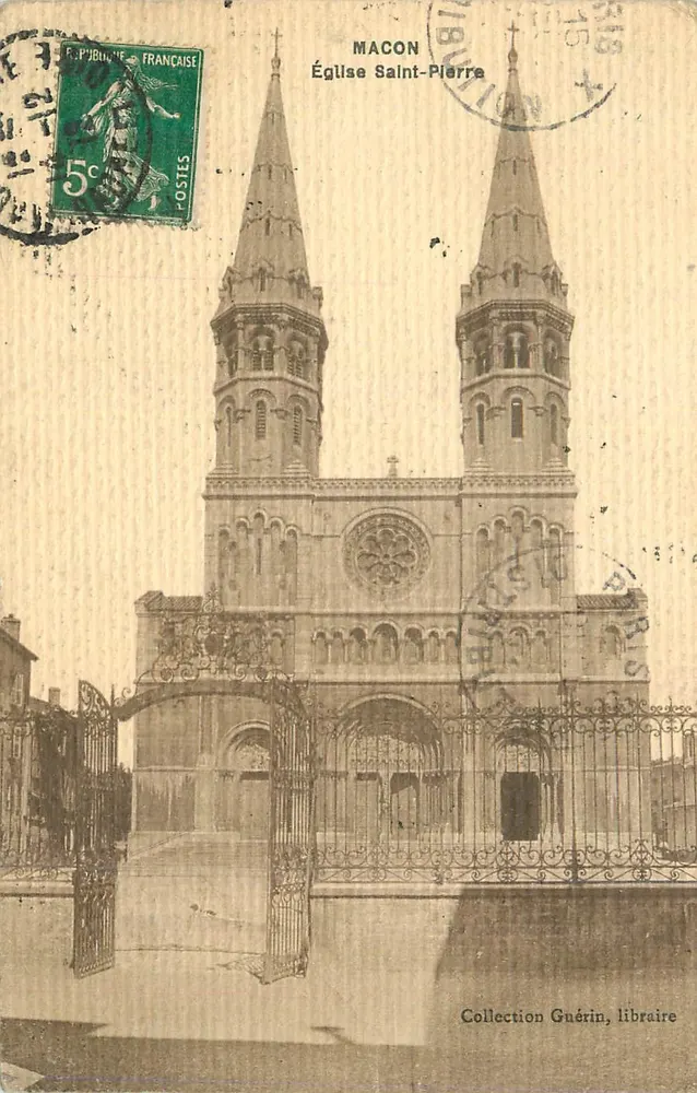 Macon — Iglesia de San Pedro — Colección Guérin, librero - Anverso