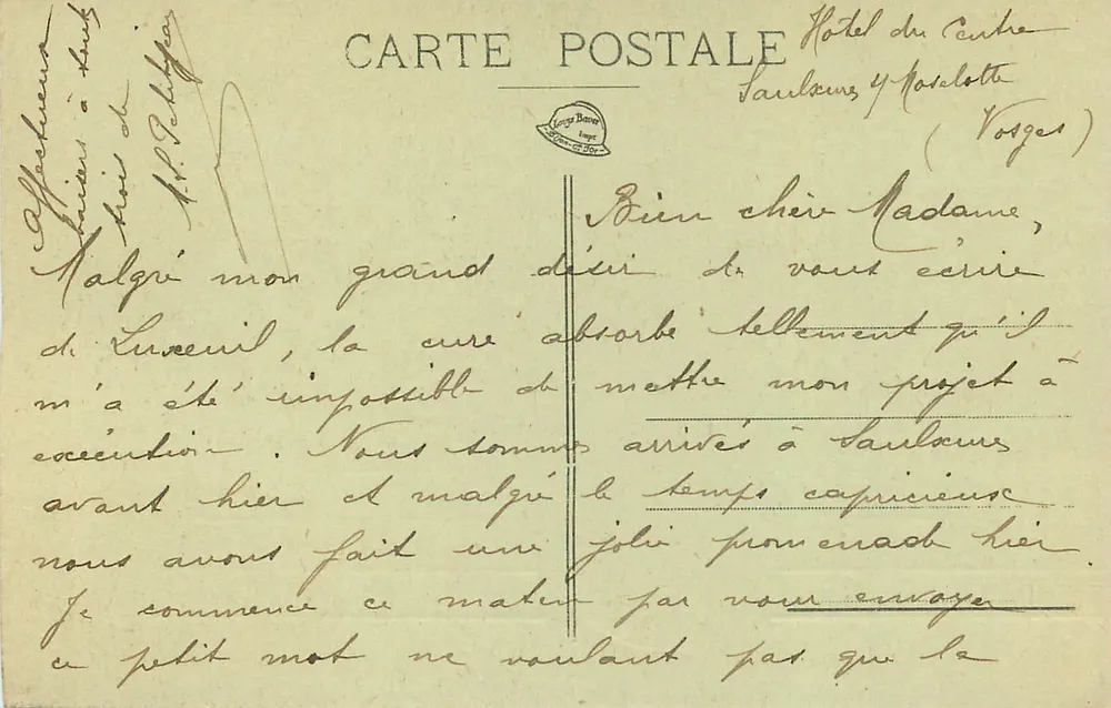 Luxeuil-les-Bains — A Torre Quadrada — A. Dard, Lure - Verso