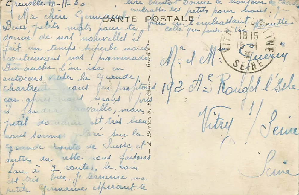 Grenoble — Plac Victora-Hugo — wydawca anonimowy, nr 5942 - Rewers