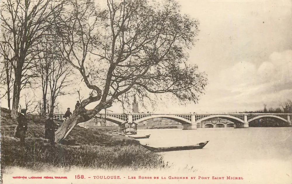 Toulouse — Die Ufer der Garonne und Pont Saint Michel — H. Labouche Frères, Toulouse, Nr. 158 - Vorderseite