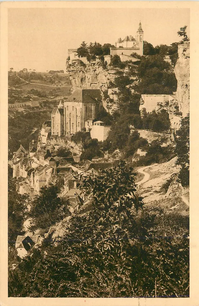 Rocamadour — Blick vom Weg der Pilger — Ausgabe der Buchhandlung Vernel, St-Céré (Lot) - Vorderseite