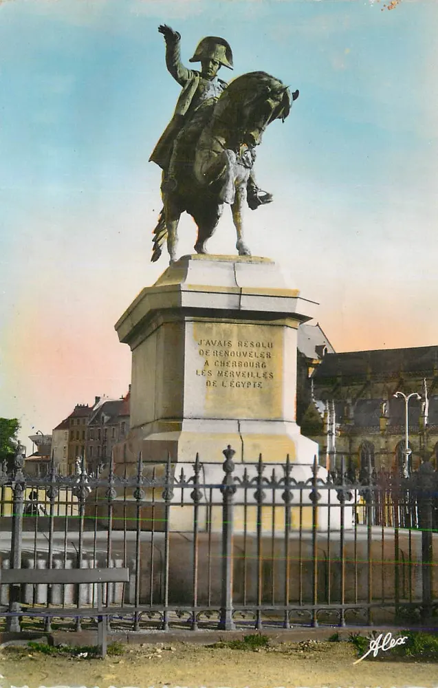 Estátua equestre de Napoleão I em Cherbourg — editor Héloïs, número de série não visível - Frente