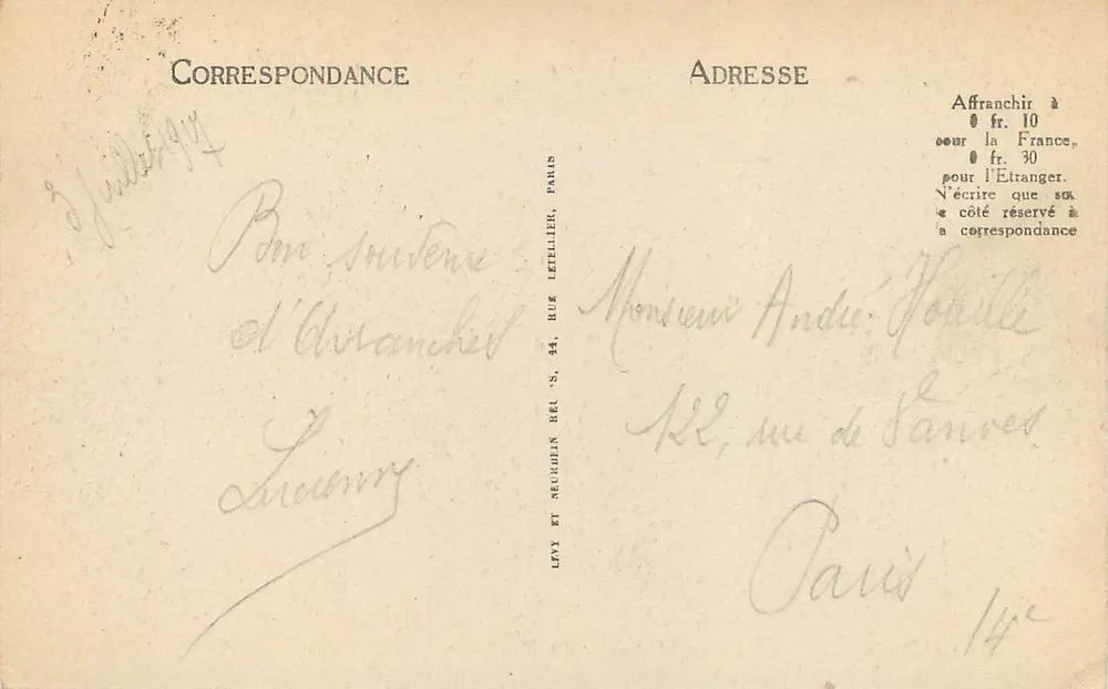 Avranches - Une Allée du Jardin des Plantes - LL - Verso