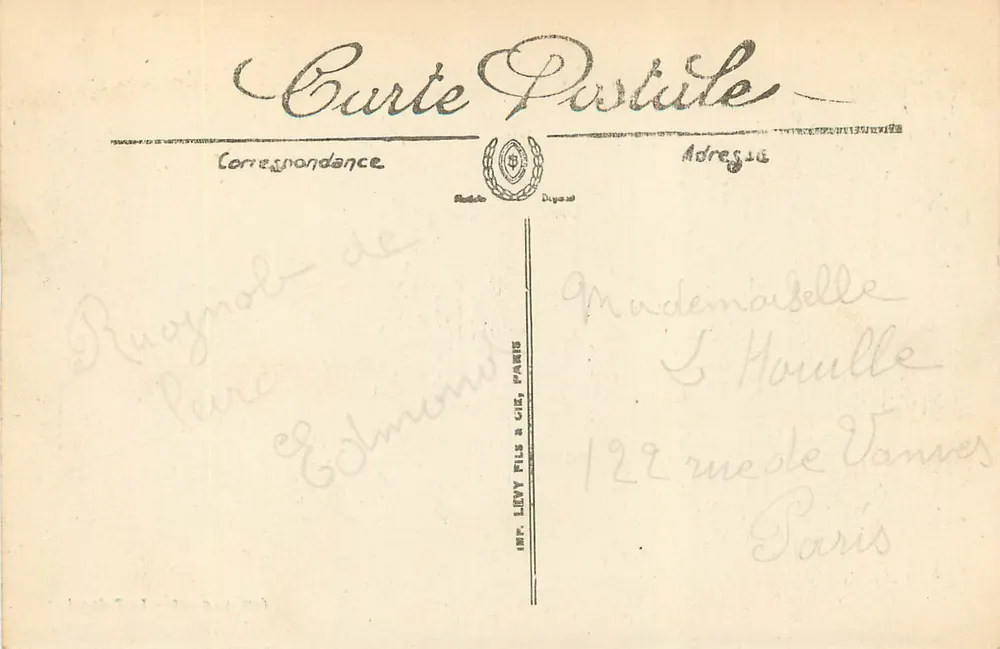 Le Tréport — La falaise et la plage — Édit. Castelot — Le Tréport LL - Verso