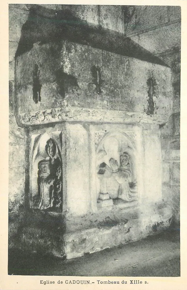 Église de CADOUIN — Tombeau du XIIIe s. - Recto