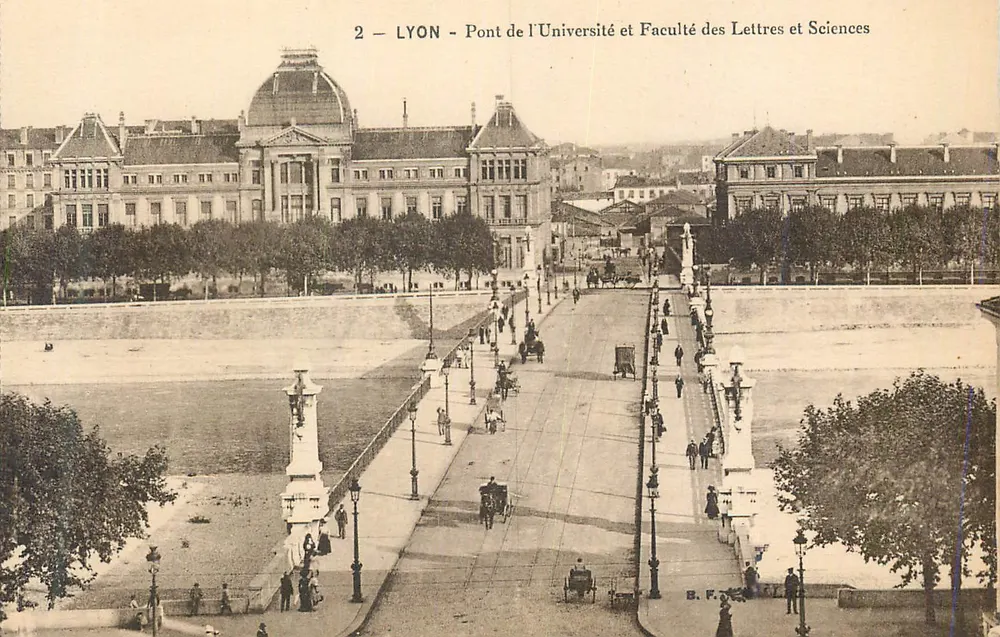 Lyon - Pont de l'Université et Faculté des Lettres et Sciences — S.F. éditeur - Recto
