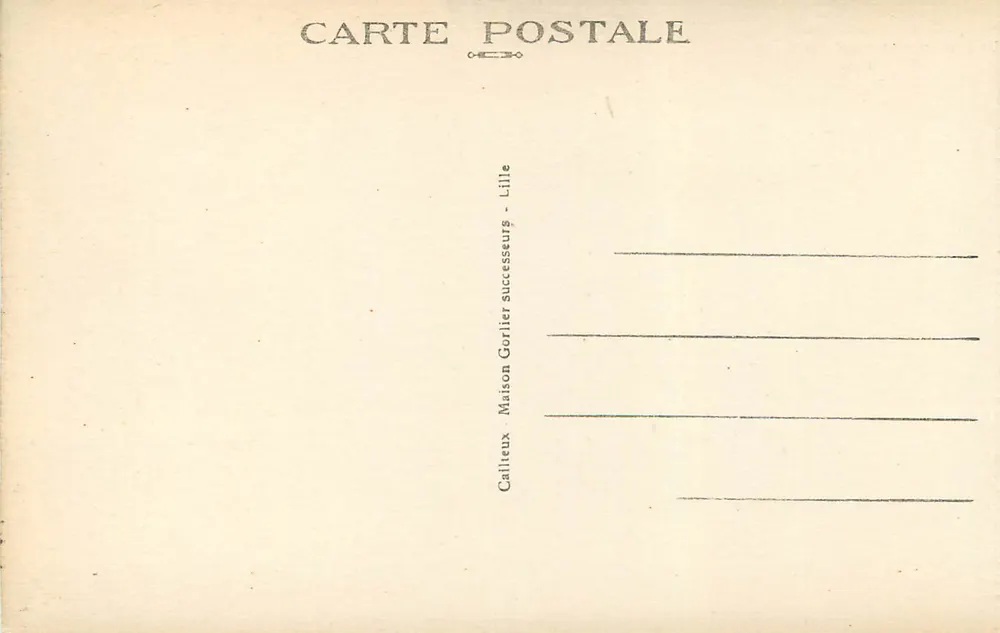 Das Palais Rihour und der Kriegerdenkmal — Lille — Verlag E.C. - Rückseite