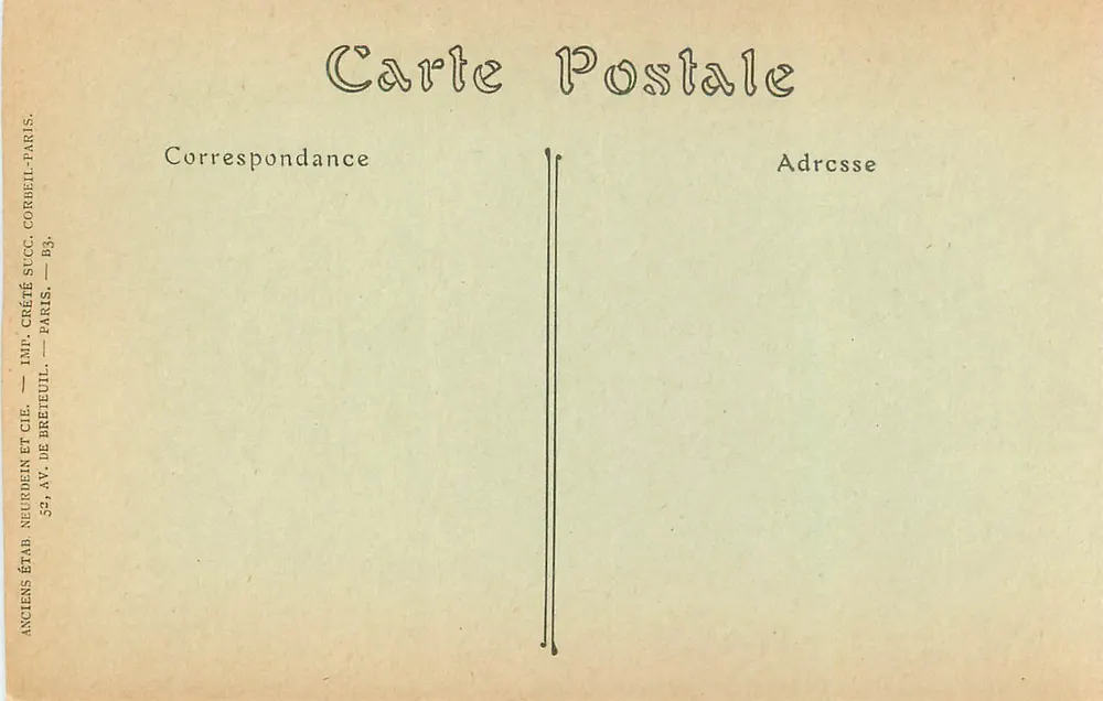 Château de Terrefonds — La Chapelle et l'Escalier d'Honneur — Imp. Créte et Cie, Paris - Verso