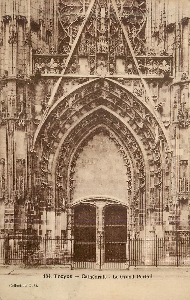 Treyes — Kathedrale — Der Große Portal — Sammlung T. G. - Vorderseite
