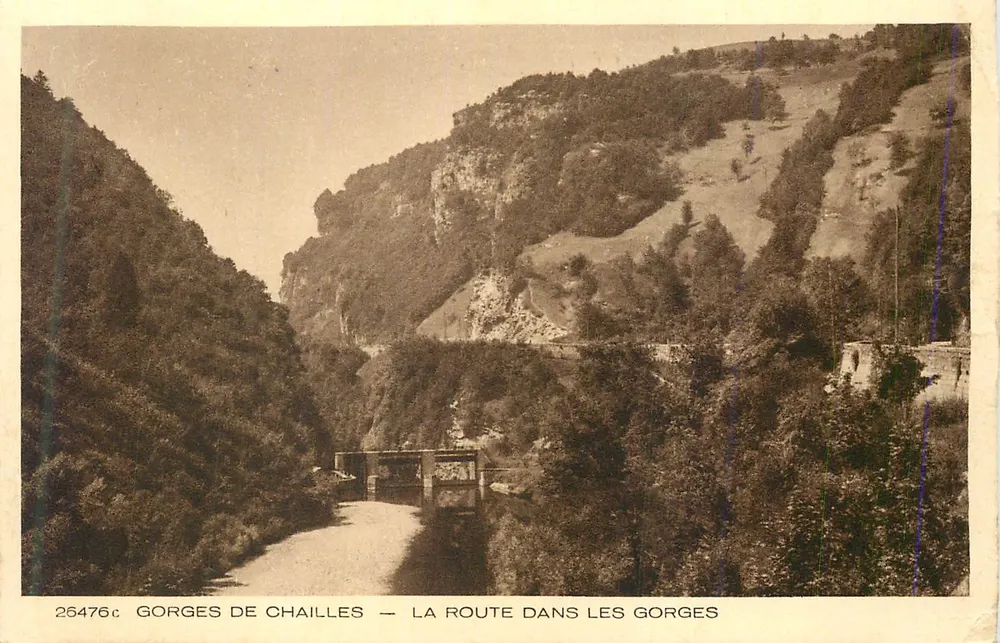 Gorges de Chailles — A estrada nas gorges — editor BALUN & Cie, n° 26476c - Frente