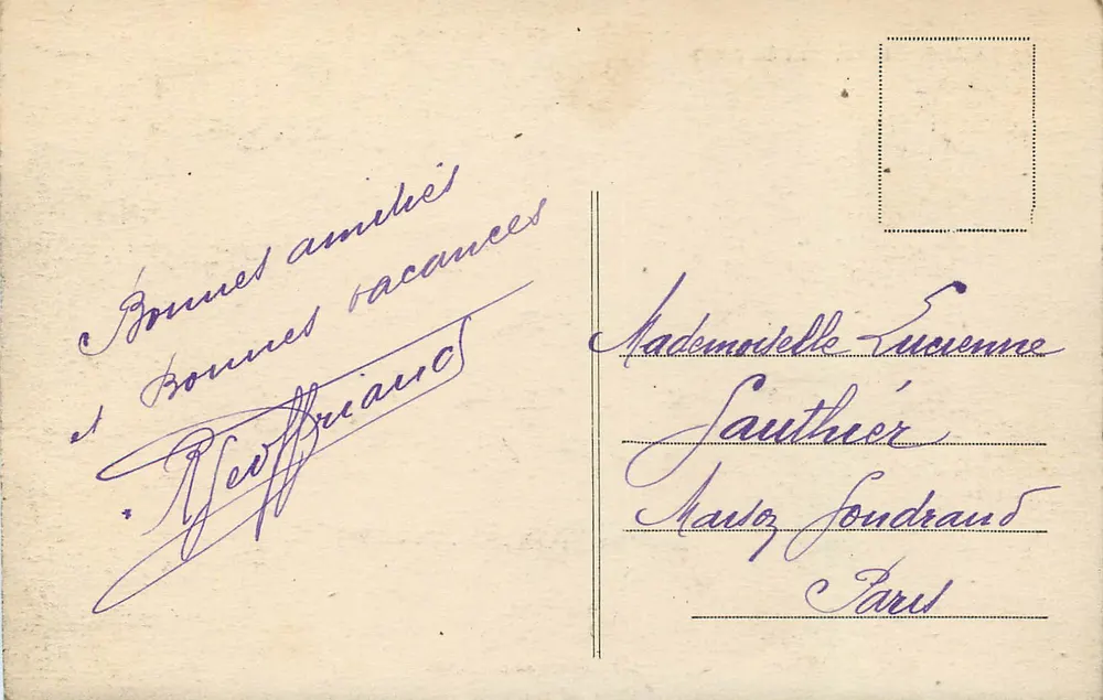 Falaise — O Castelo (Lado Oeste) — Editor: Anexo de Falaise, n° 57 - Verso