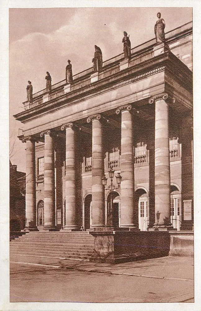 Estrasburgo - O Teatro — Straßburg Stadtttheater — editor Verlag Jul. Manias & Cie, Estrasburgo - Frente