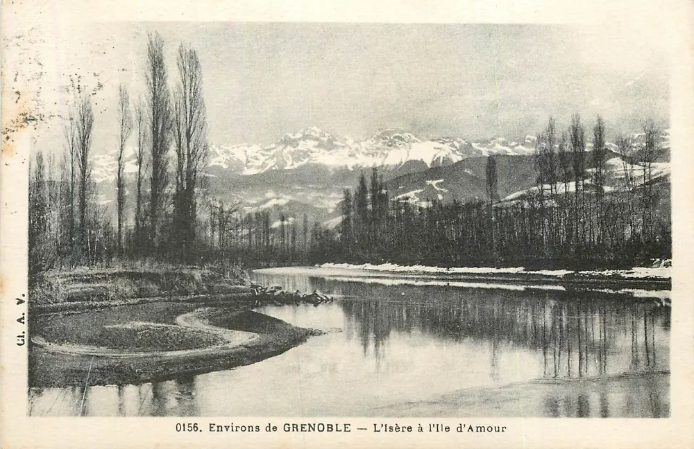 Rondom GRENOBLE — Het rivier Isère op de Eiland van de Liefde —n°0156 - Voorkant