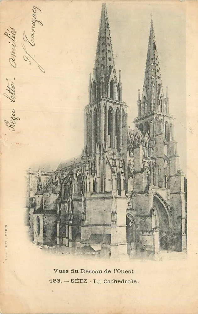 Séez — Die Kathedrale — Ansichten des Westnetzes — J.-L. Edit. Paris, Nr. 183 - Vorderseite