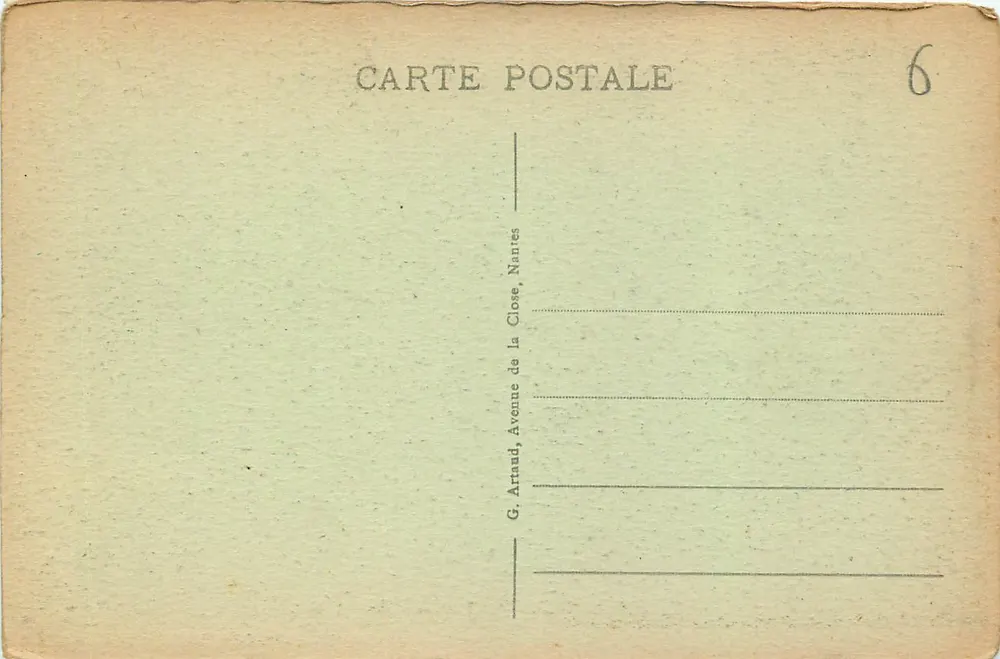 Alençon — As Torres do Castelo — G. Artaud, Nantes - Verso