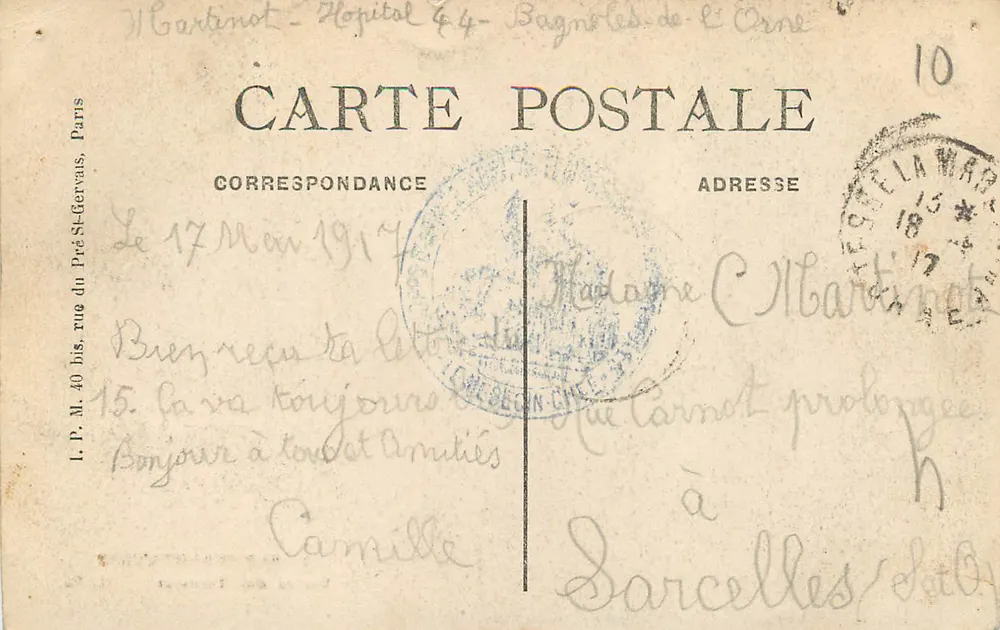 Bagnoles-de-l'Orne — Entrada dos Termas — A.D. (editor) - Verso