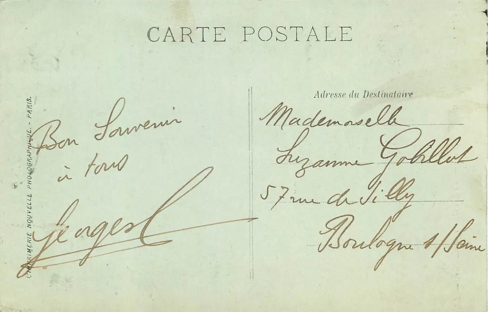 Château de Chantilly — Le Vestibule et l'Escalier — Éditeur : Larimerie Nouvelle Photographique, Paris — N° 24 - Verso